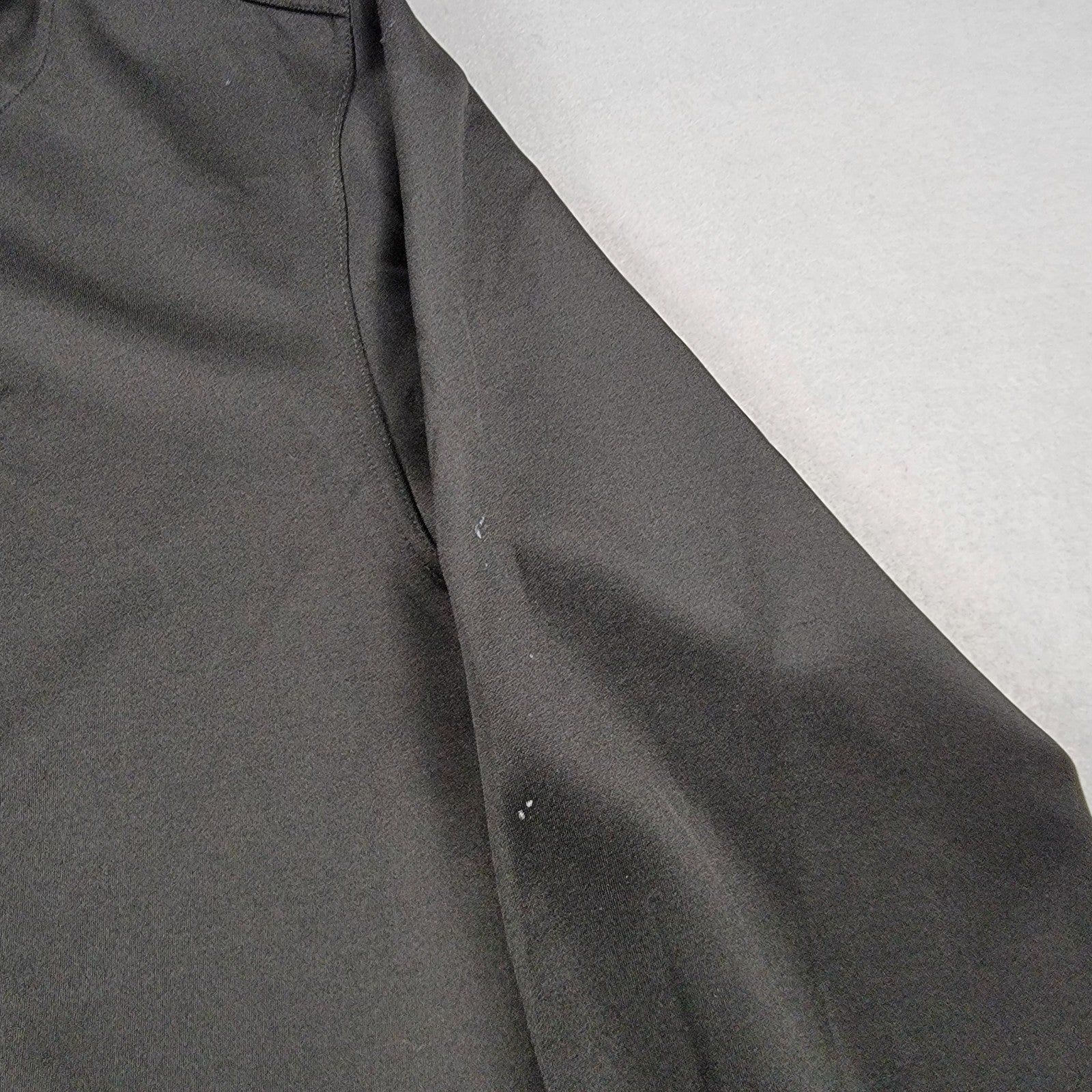 CRISP Black Performance Hoodie Large Stretch Pullover Minor Flaw Polyblend