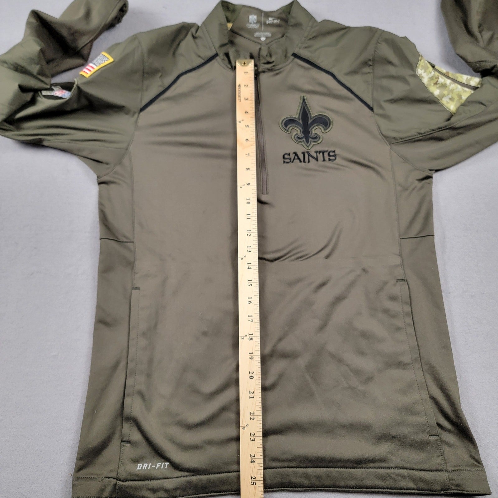 Nike DriFit New Orleans Saints Salute to Service Zip Up Sz S