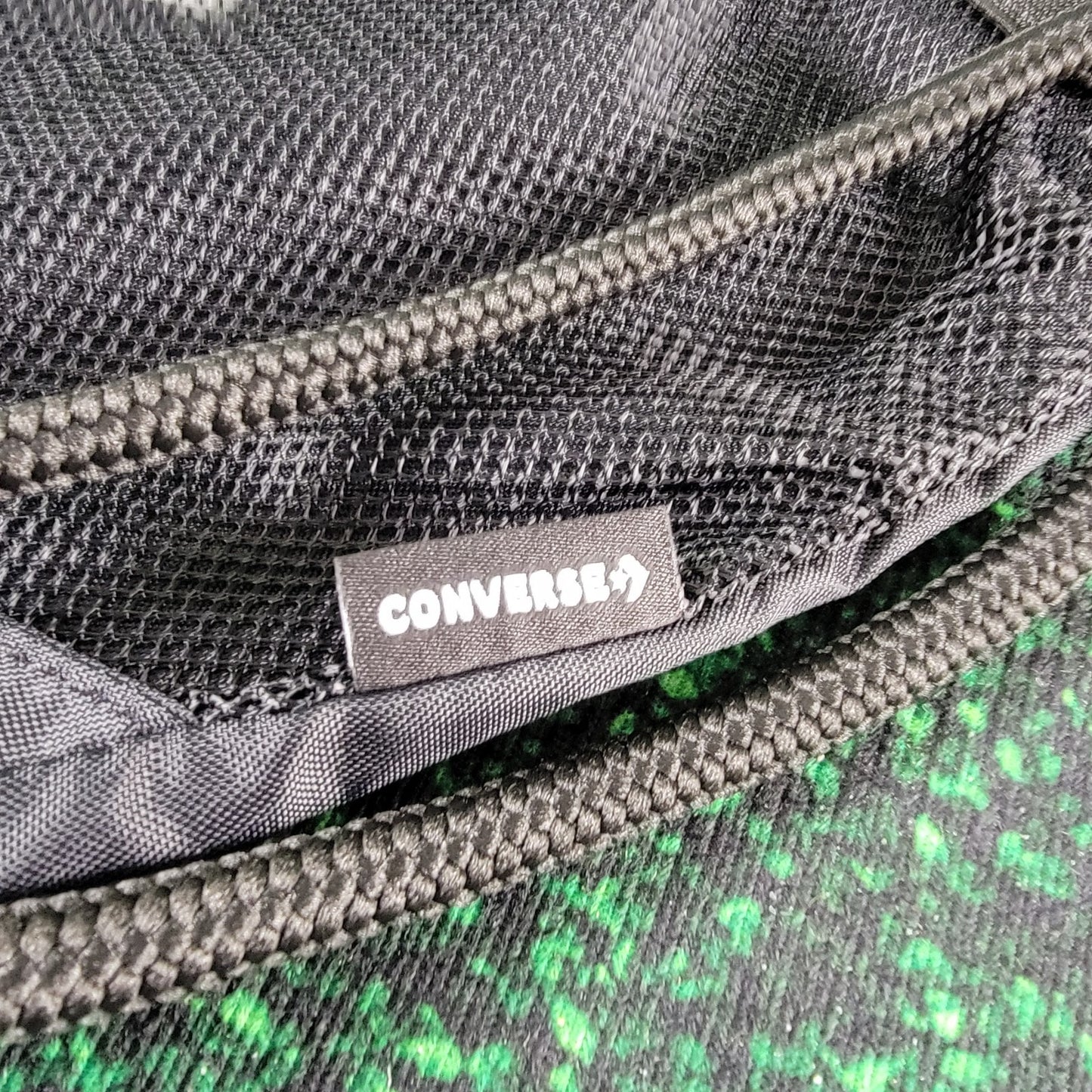 Converse Drawstring Backpack Black Mesh Logo Gym Sackpack Bag OS New With Tags1