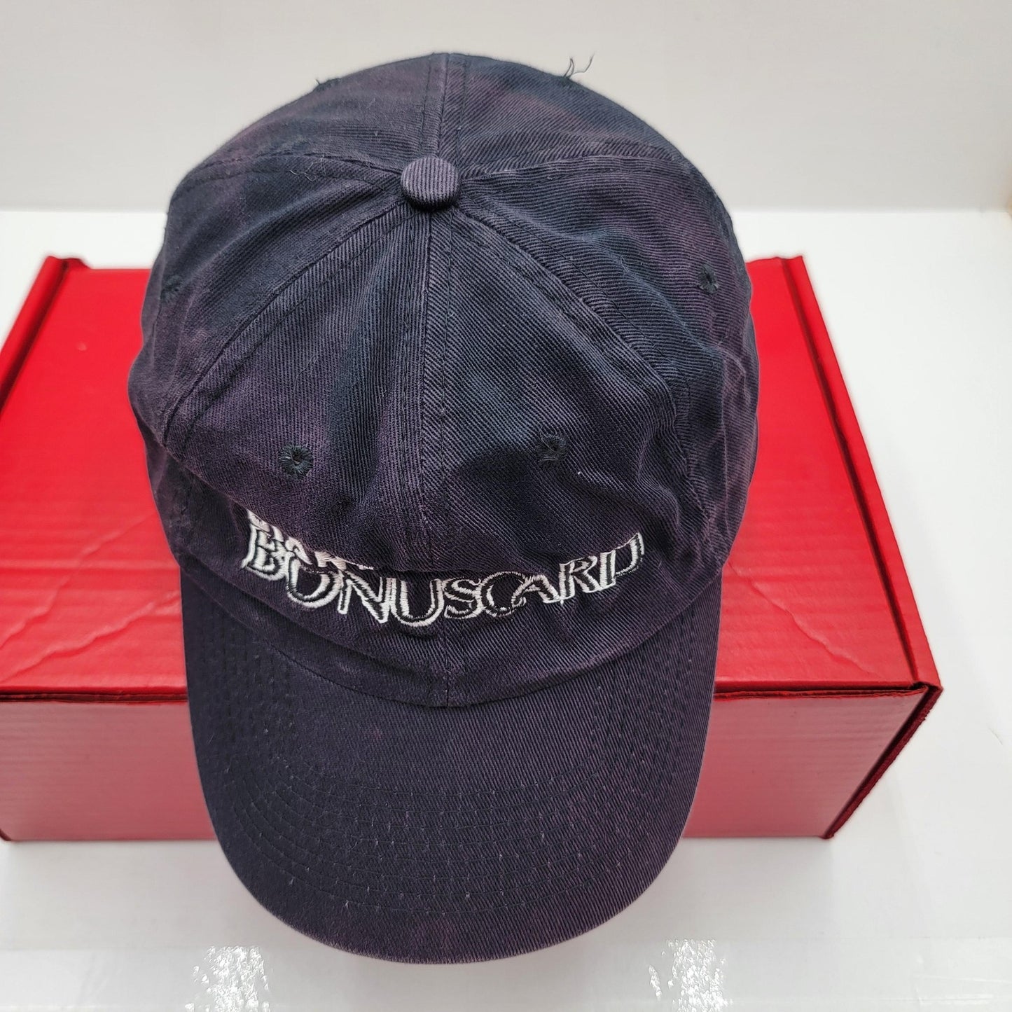 Giant Bonuscard Hat Cap Snap Back Navy Blue Embroidered Promo Advertising Mens1