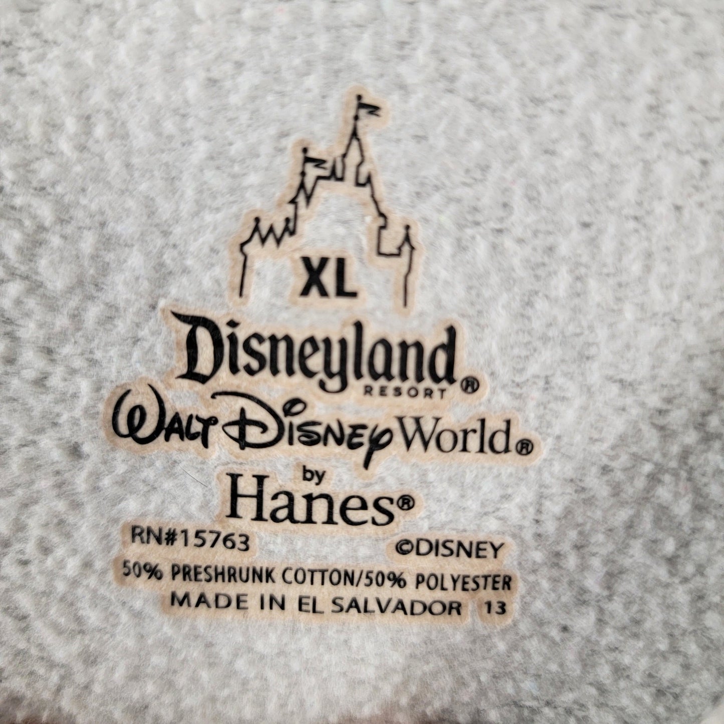  Vintage Disney Mickey Mouse Sweatshirt XL Gray Hanes Disneyland 90s Style