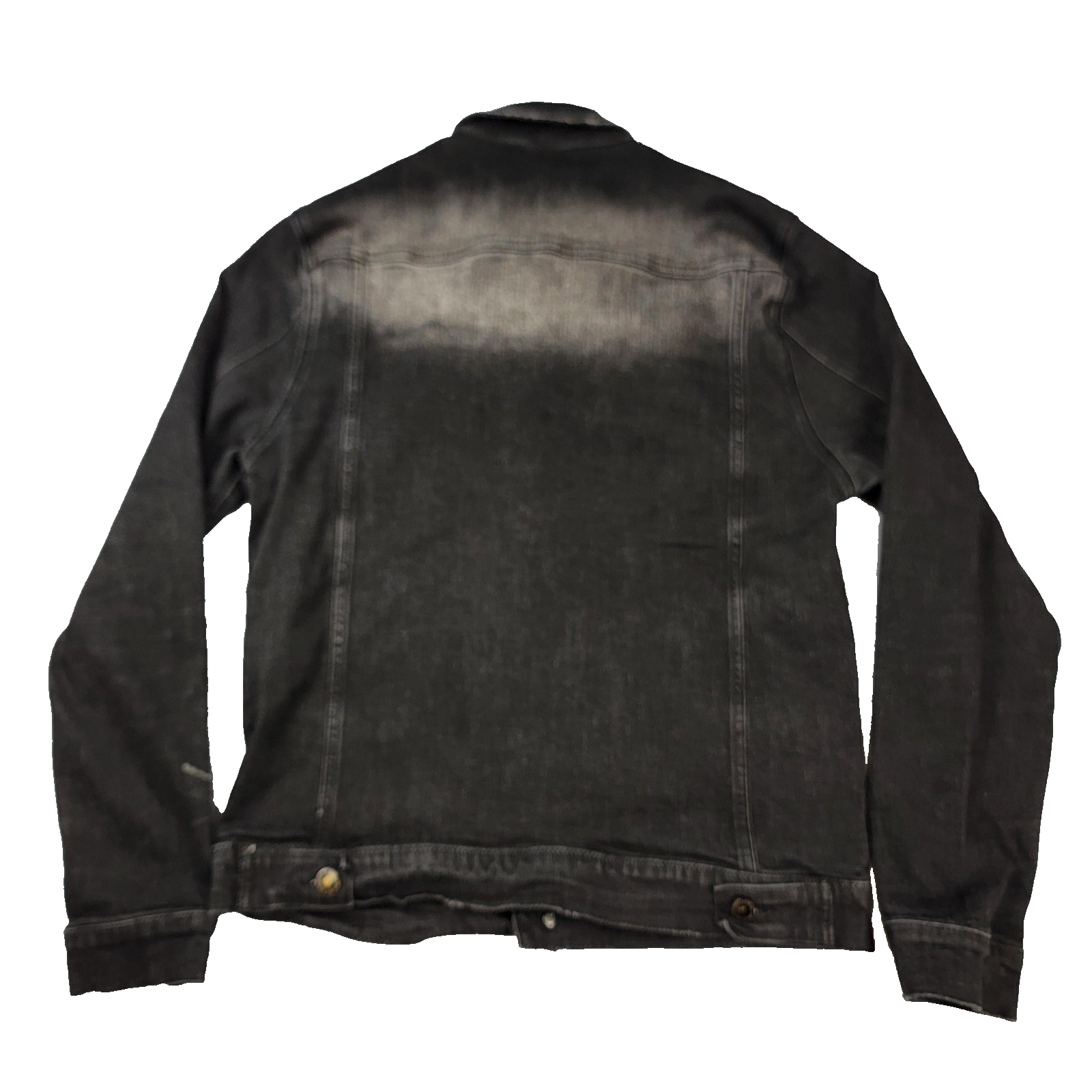 Kilogram Jacket Mens Large Black Distressed Denim Button Up Streetwear