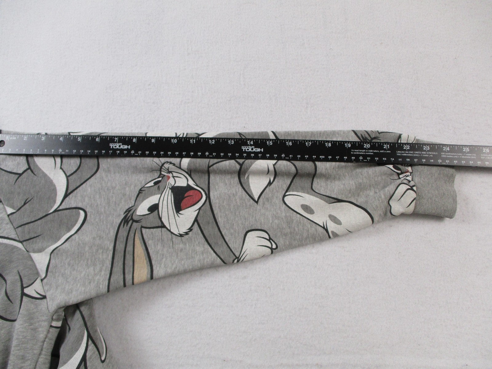 H&M Looney Tunes Bugs Bunny AllOver Print Crewneck Sweatshirt XL Gray 16097
