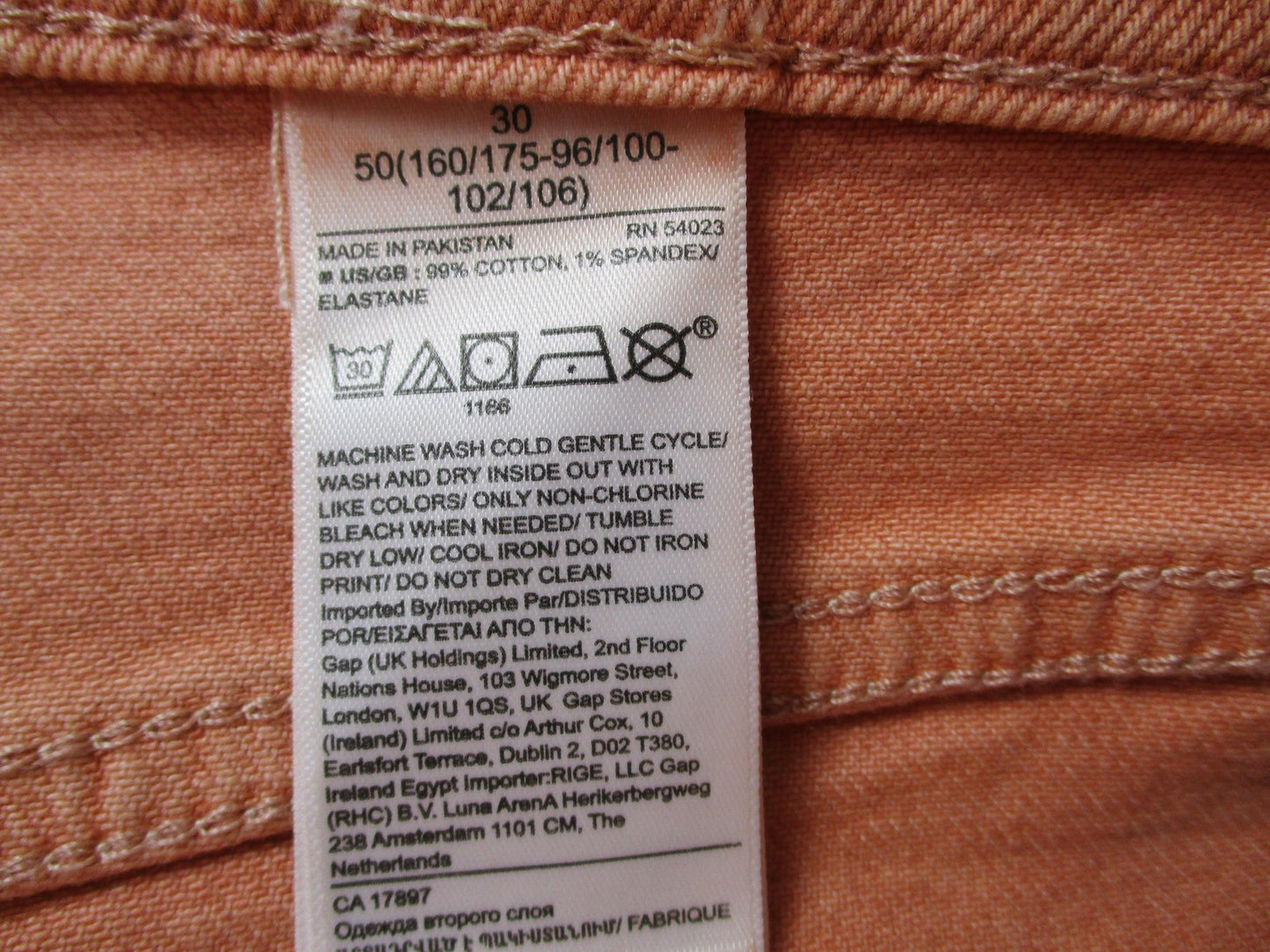 Banana Republic High Rise Slim Jeans Womens 30 Orange Ankle Length Denim 14234