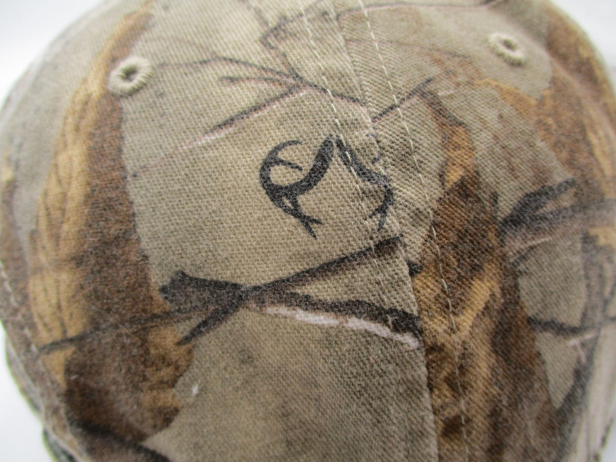 G Logo Camo Hat Cap Strap Back One Size Brown Football OTS Mens Realtree7