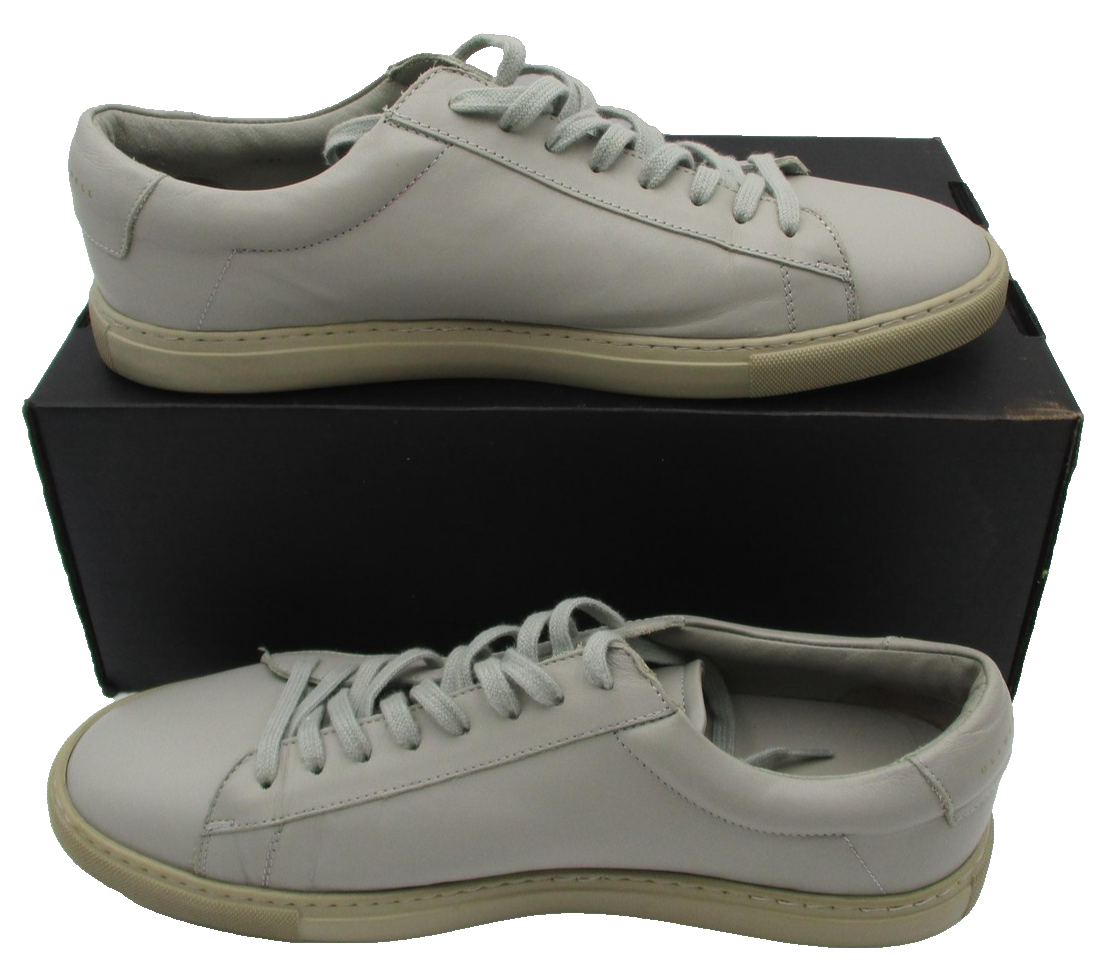 Oliver Cabell Shoes Mens Size 10 Gray Leather Low Top Made In Italy Sneakers 1F73