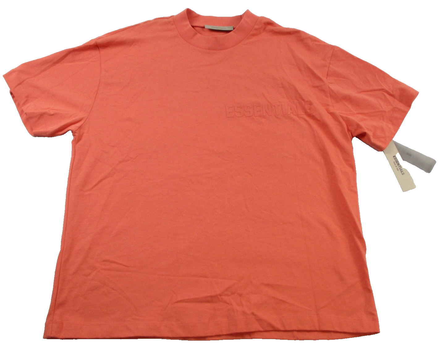 ESSENTIALS Fear Of God Shirt Mens Large Orange Logo Graphic Tee Streetwear 13420