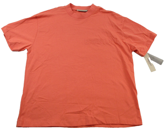 ESSENTIALS Fear Of God Shirt Mens Large Orange Logo Graphic Tee Streetwear 13420