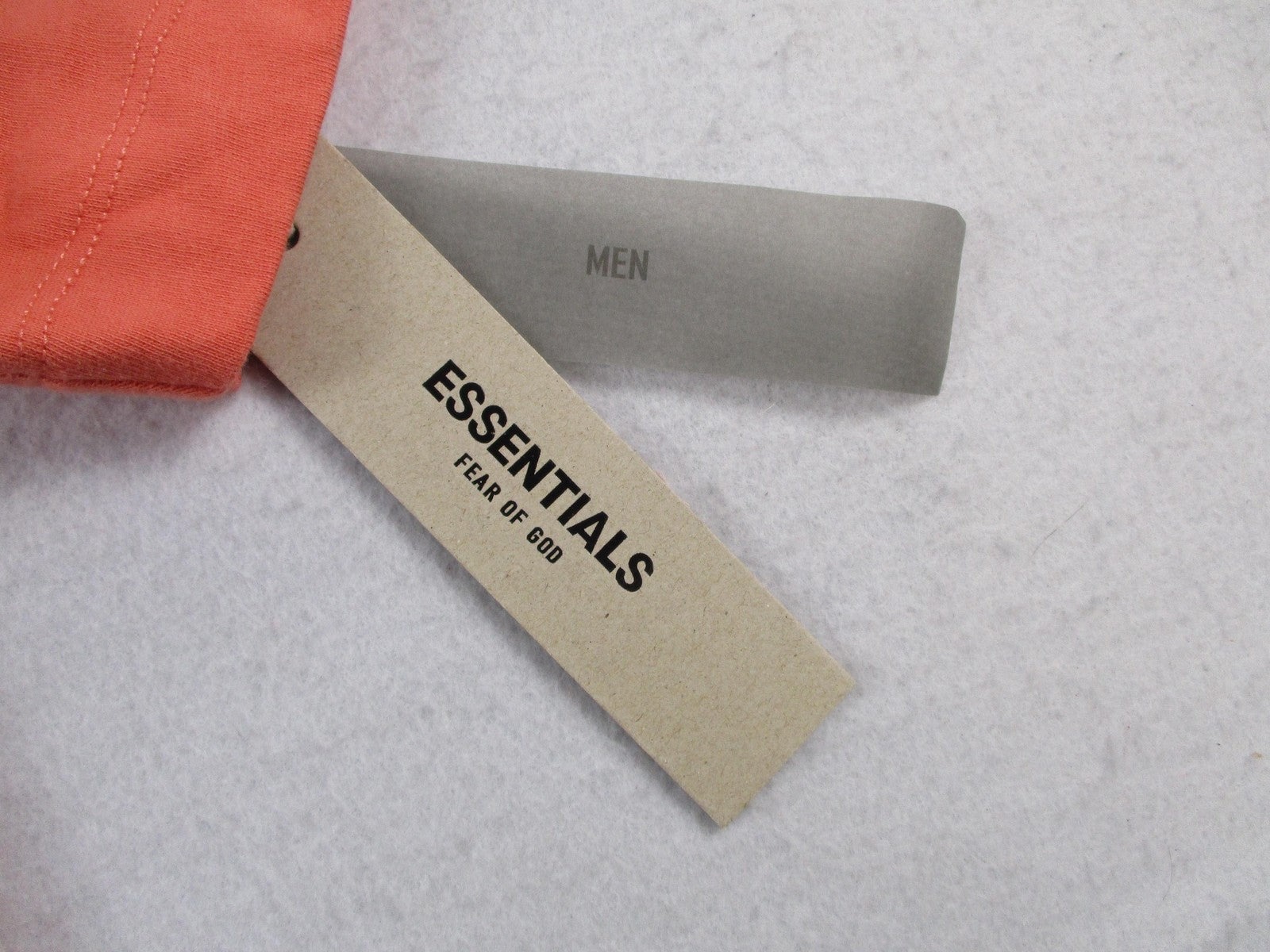 ESSENTIALS Fear Of God Shirt Mens Large Orange Logo Graphic Tee Streetwear 13426
