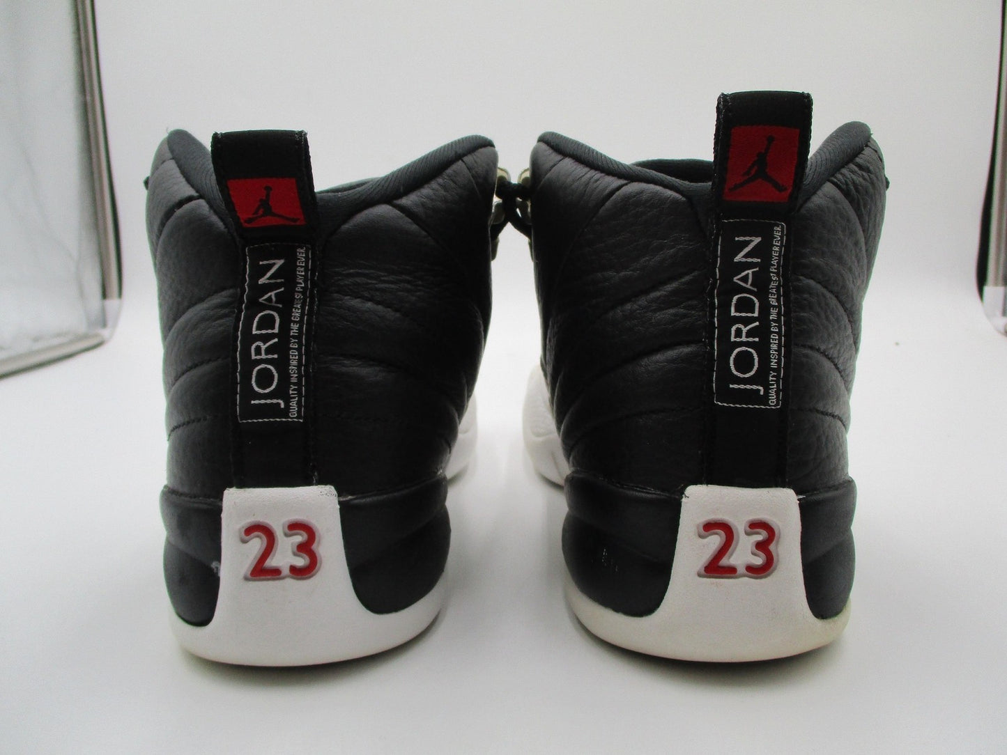 Air Jordan 12 Retro Playoffs Shoes Youth 5.5Y Black White Sneakers 153265-00612