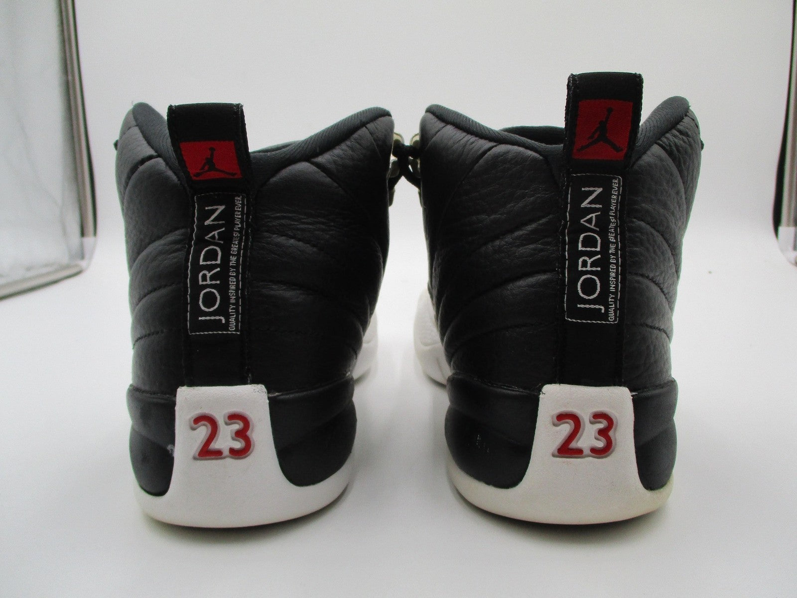 Air Jordan 12 Retro Playoffs Shoes Youth 5.5Y Black White Sneakers 153265-00612