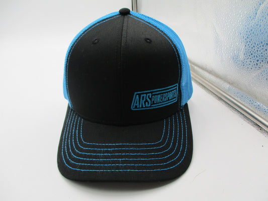 ARS Powersports Hat Cap Snap Back Mens One Size Black Mesh Trucker Otto 112-10