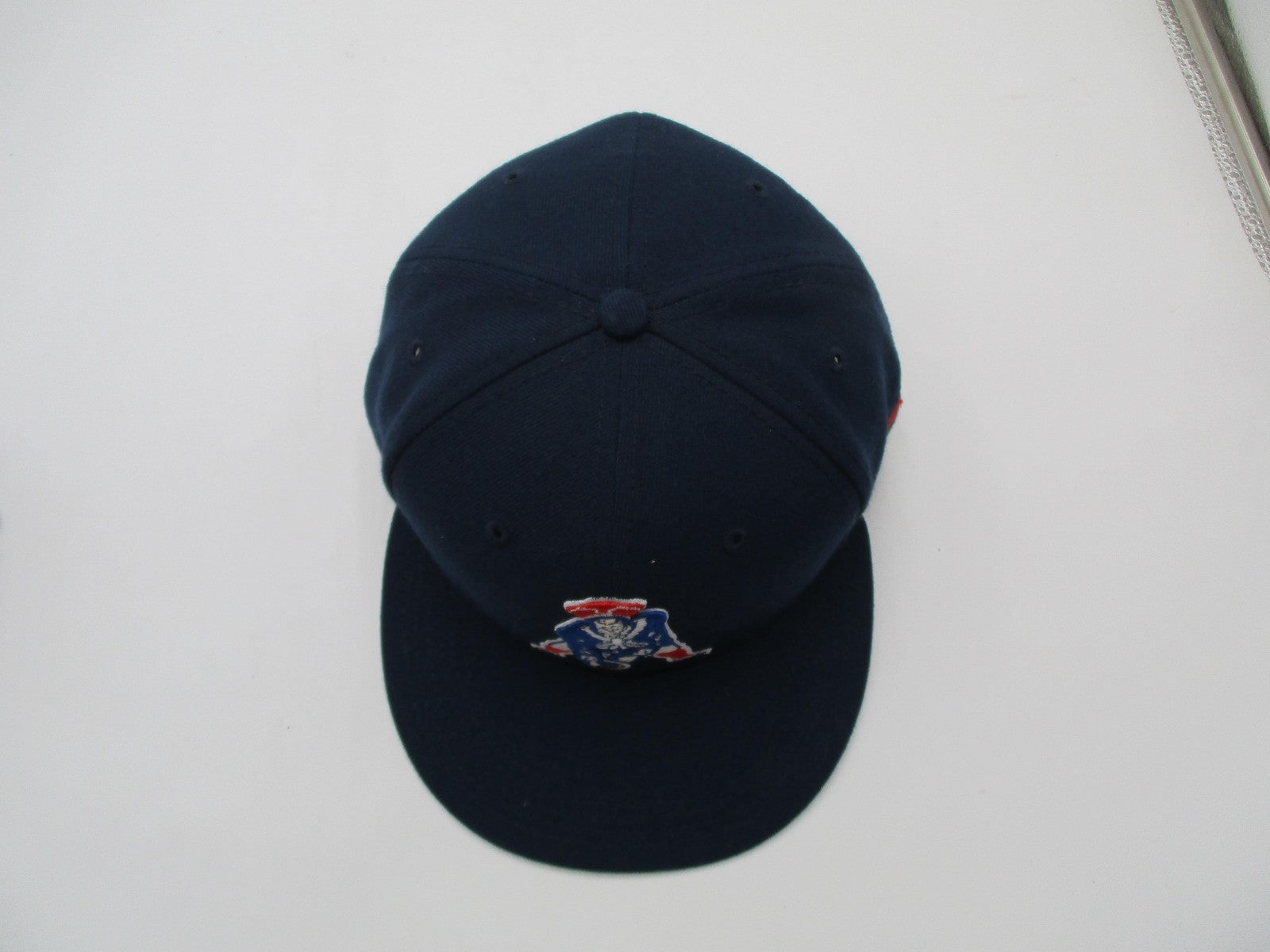 New England Patriots Hat Cap Fitted Mens 7 1/2 Blue NFL Football 59FIFTY New Era8
