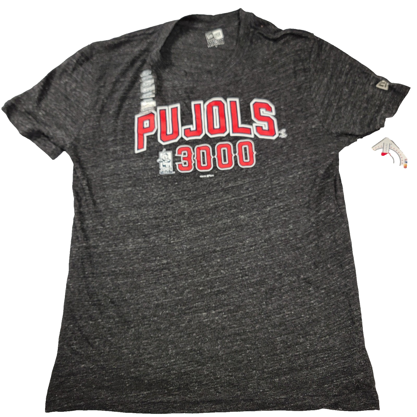Albert Pujols 3000 Hits Shirt Mens Lg Charcoal MLB Baseball New Era Tee 1005060