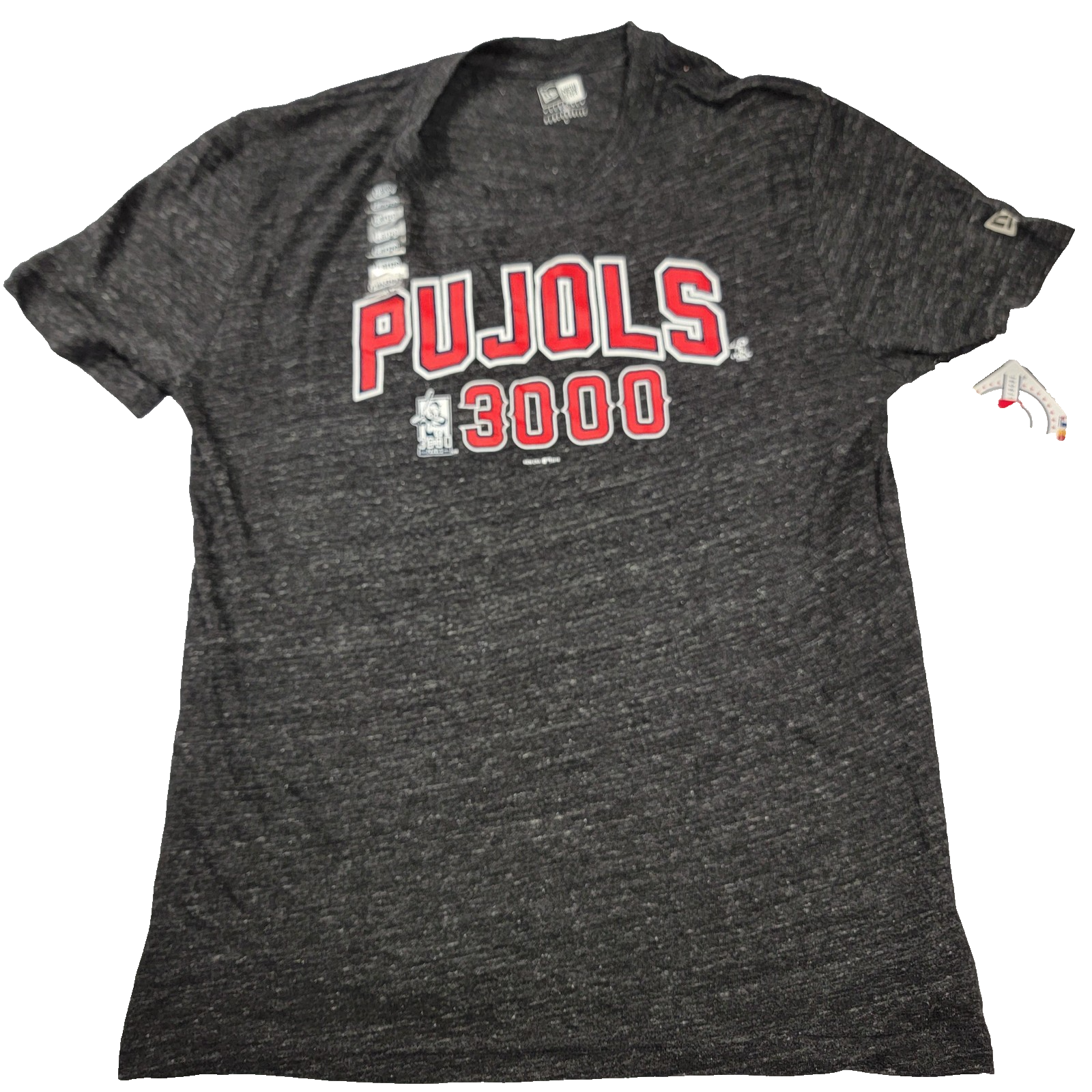 Albert Pujols 3000 Hits Shirt Mens Lg Charcoal MLB Baseball New Era Tee 1005060