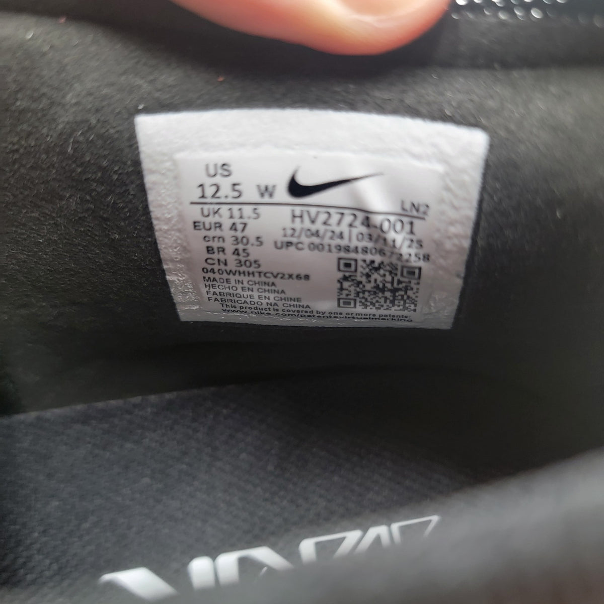 Nike Zoom Vapor Elite Football Cleats Black/White/Gray 12.5 Wide NIB HV2724-00114