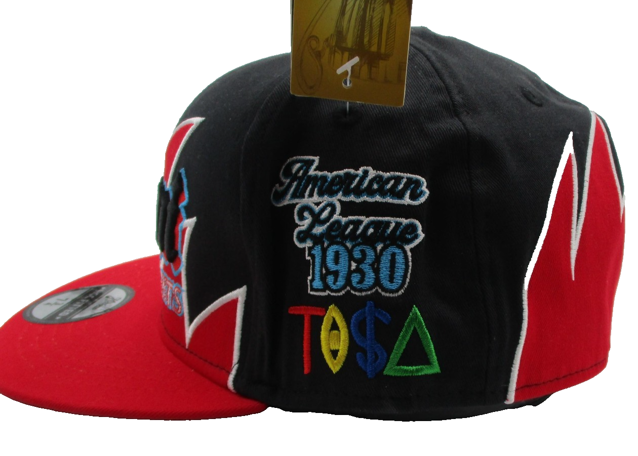 Miami Giants Hat Cap Fitted Mens 7 3/4 Black Red Negro Leagues Baseball TISA HGC1