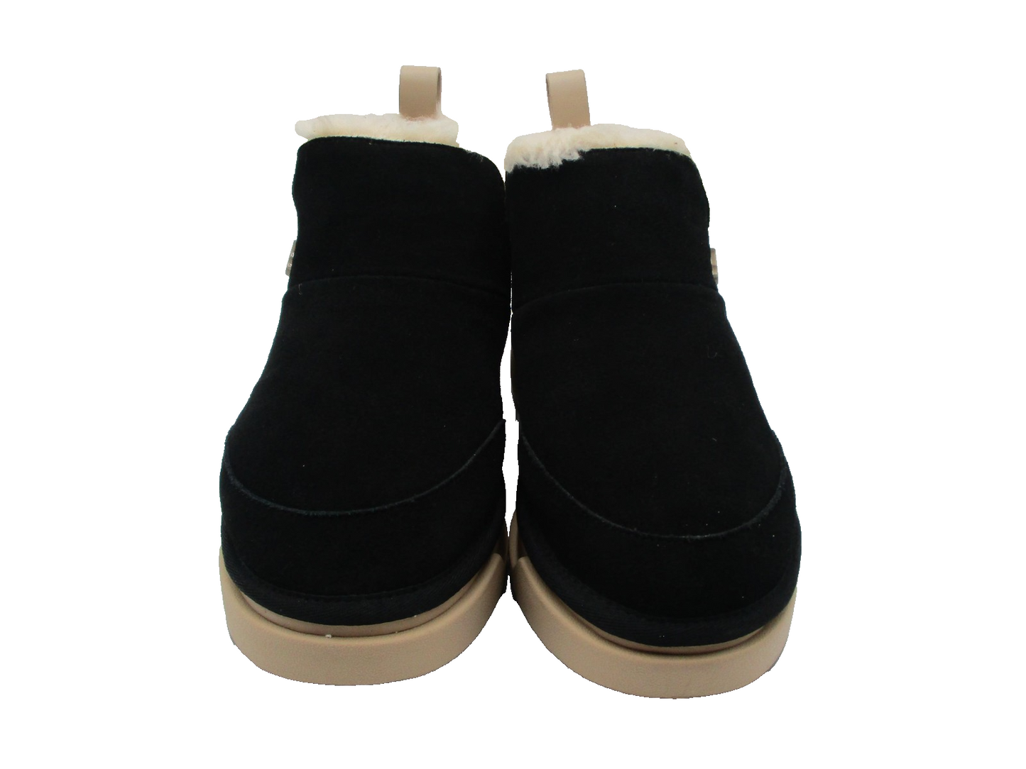 Amiri Malibu Boots Womens Size 10 Black Tan Shearling Slip On Suede platform 1I94