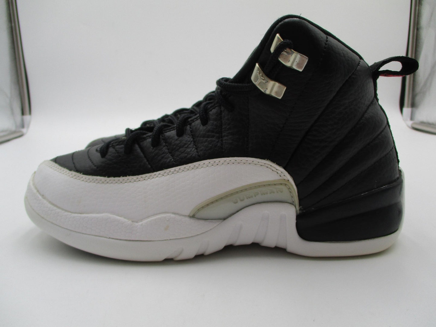 Air Jordan 12 Retro Playoffs Shoes Youth 5.5Y Black White Sneakers 153265-0065