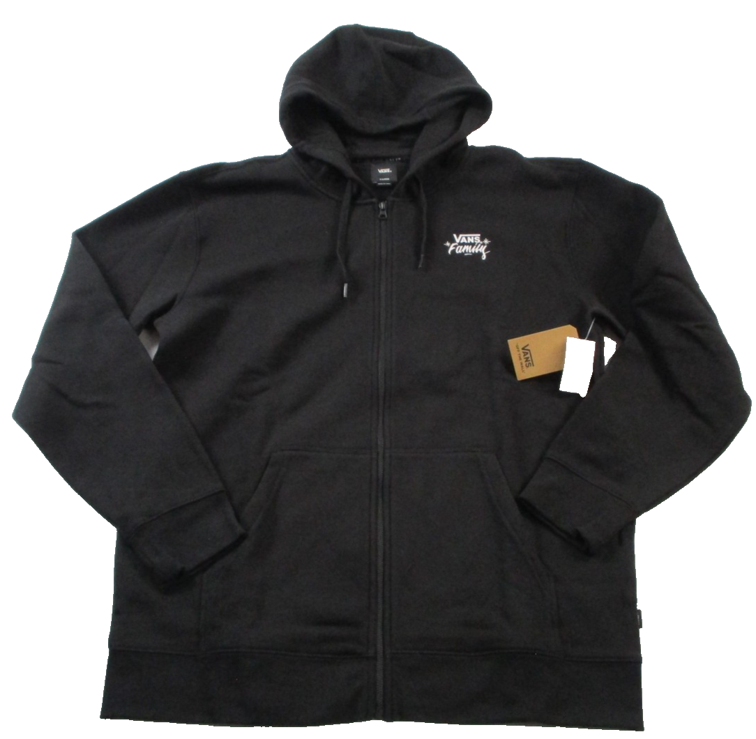 Vans Hoodie Mens XL Black Vans Family Full Zip Graphic Fleece Off The Wall 14770