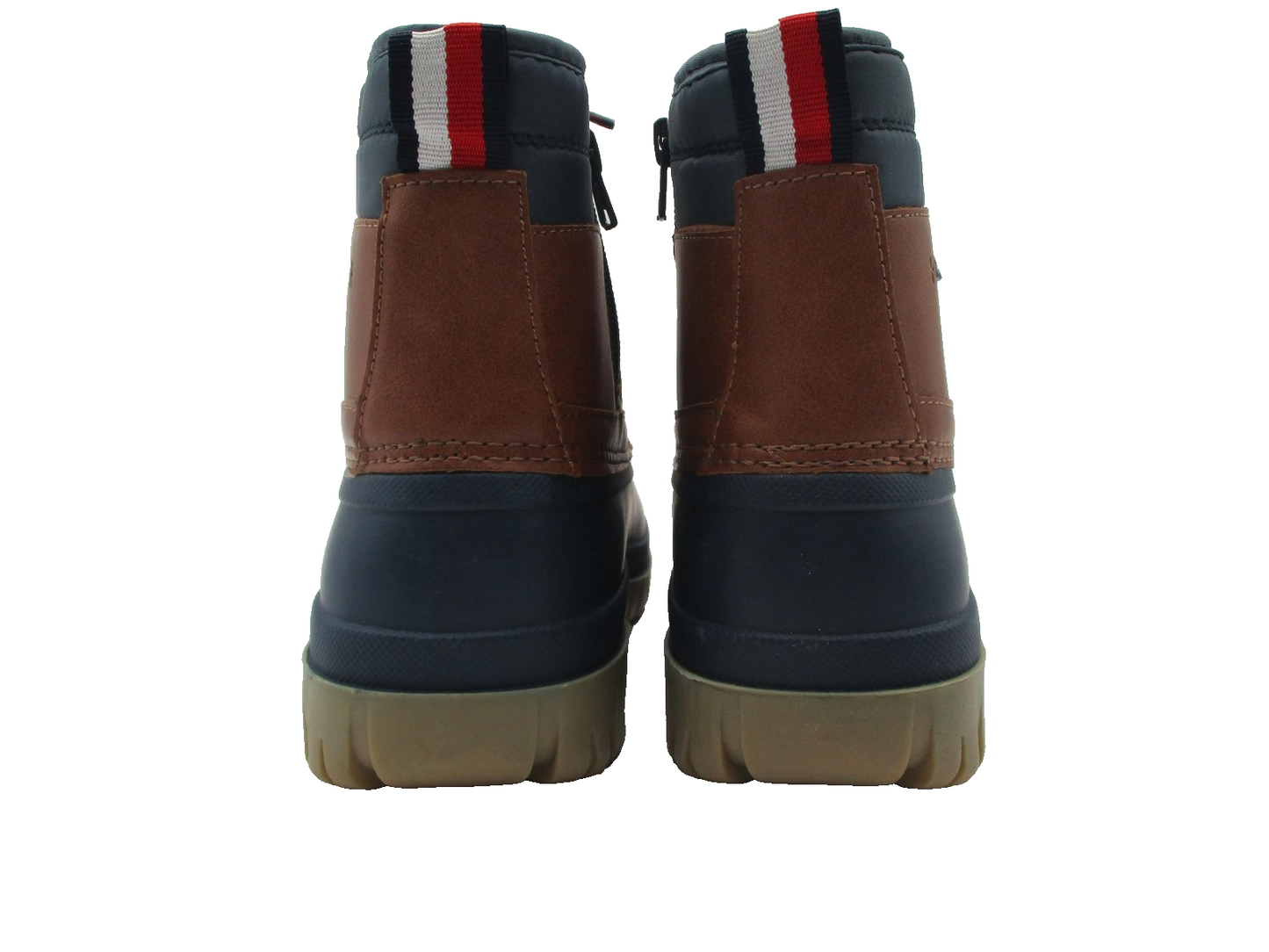 Tommy Hilfiger TH Danni Duck Boots Mens Size 6 Tan Navy Snow Winter Cold Weather5