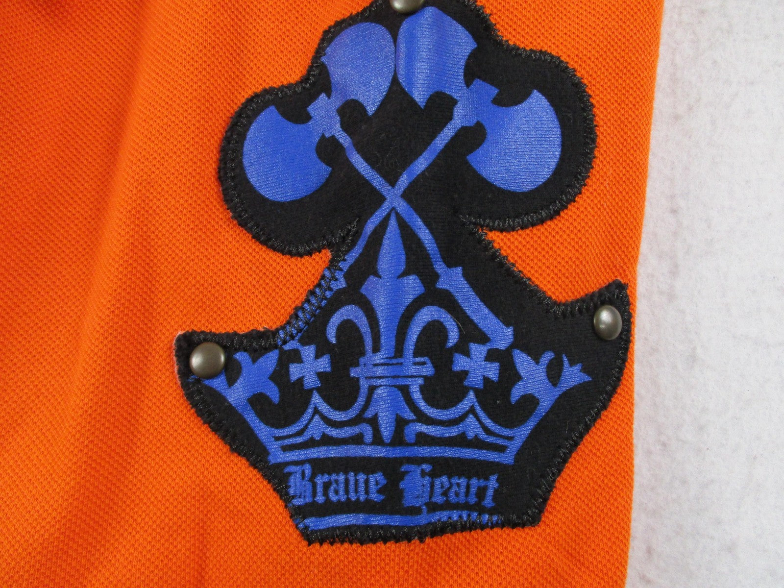 Kaalu Polo Shirt Mens 2XL Orange Rebels Rule Graphic Layered Long Sleeve 173810