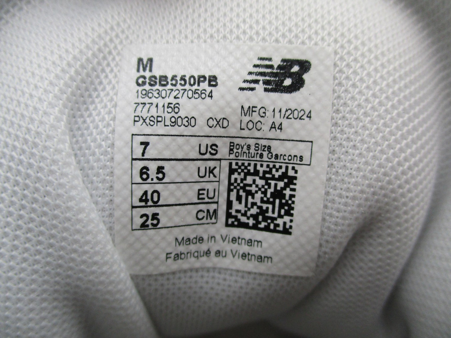 New Balance 550 RG3 Shoes Boys Size 7 White White Basketball GSB550PB Sneakers10
