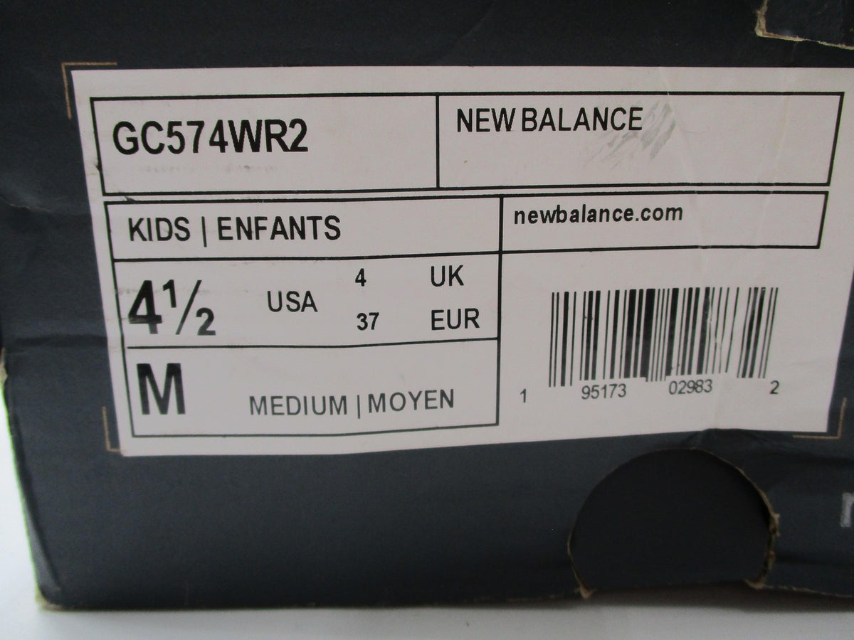 New Balance 574 Shoes Boys Size 4.5 Yellow Black Running Sneakers GC574WR216