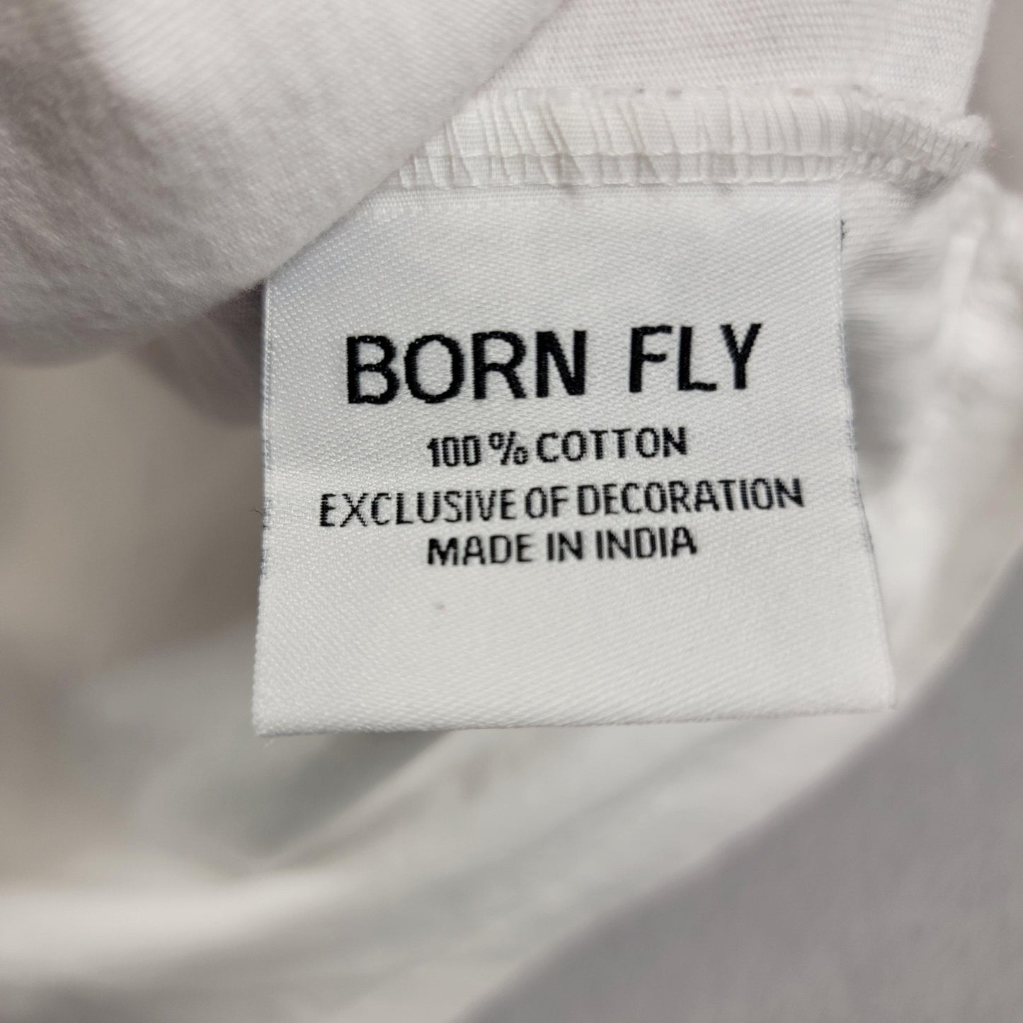 Born Fly Shirt Men's 3XL White The Fly Life Graphic Cotton SS Crewneck