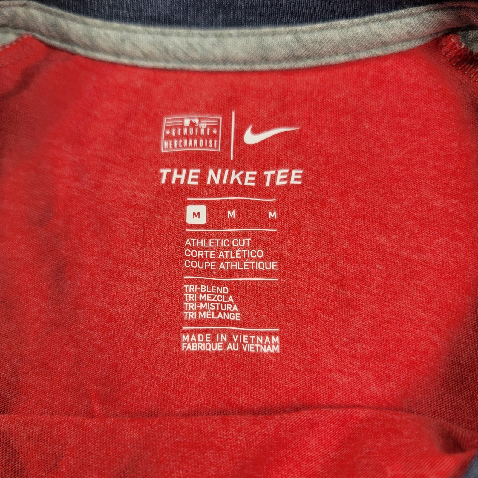 Los Angeles Angels Shirt Womens Medium Red Gray MLB Baseball Nike 3/4 Sleeve 9912