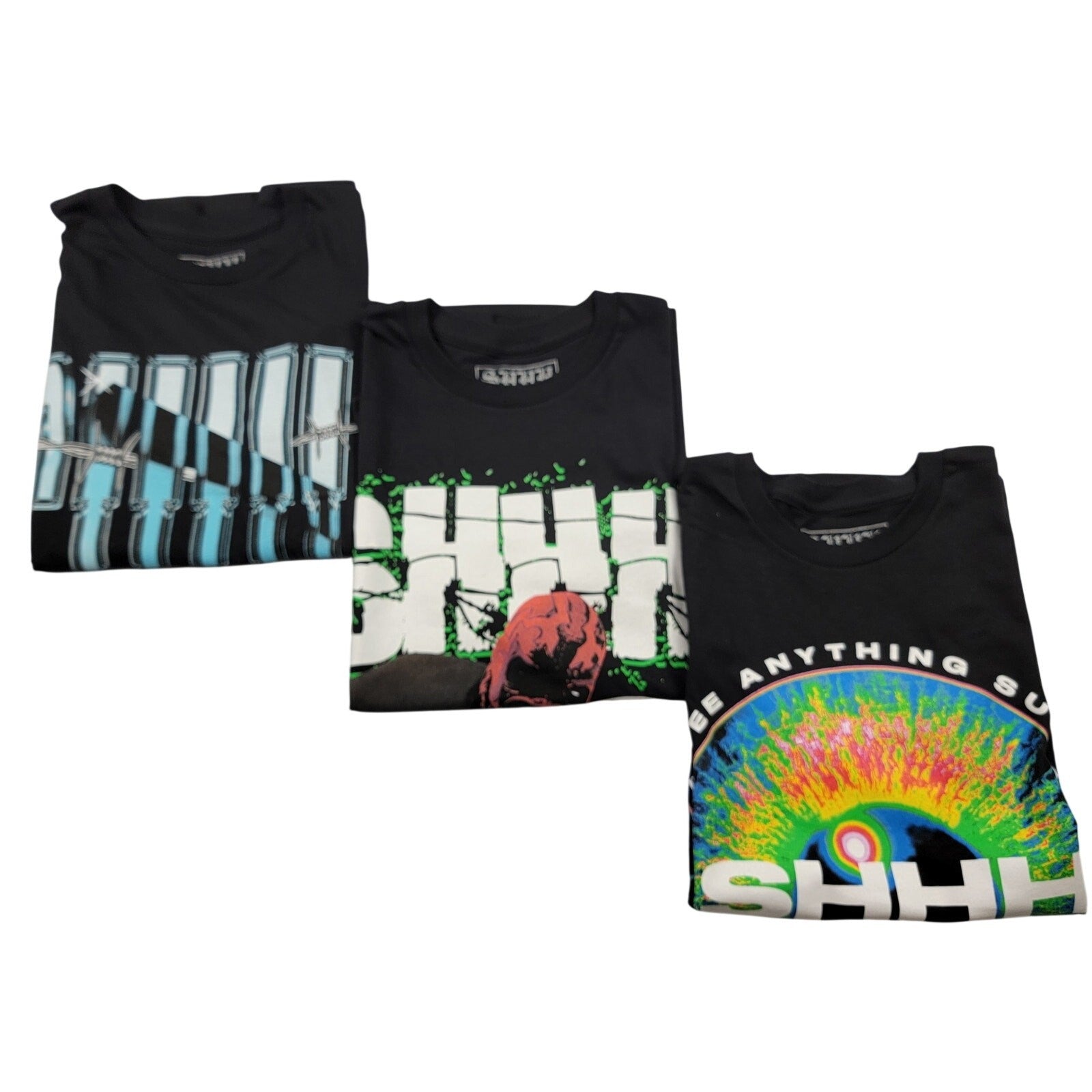 SHHH Bobby Shmurda 3Pack Graphic TShirts Size Small Black NWT 7340