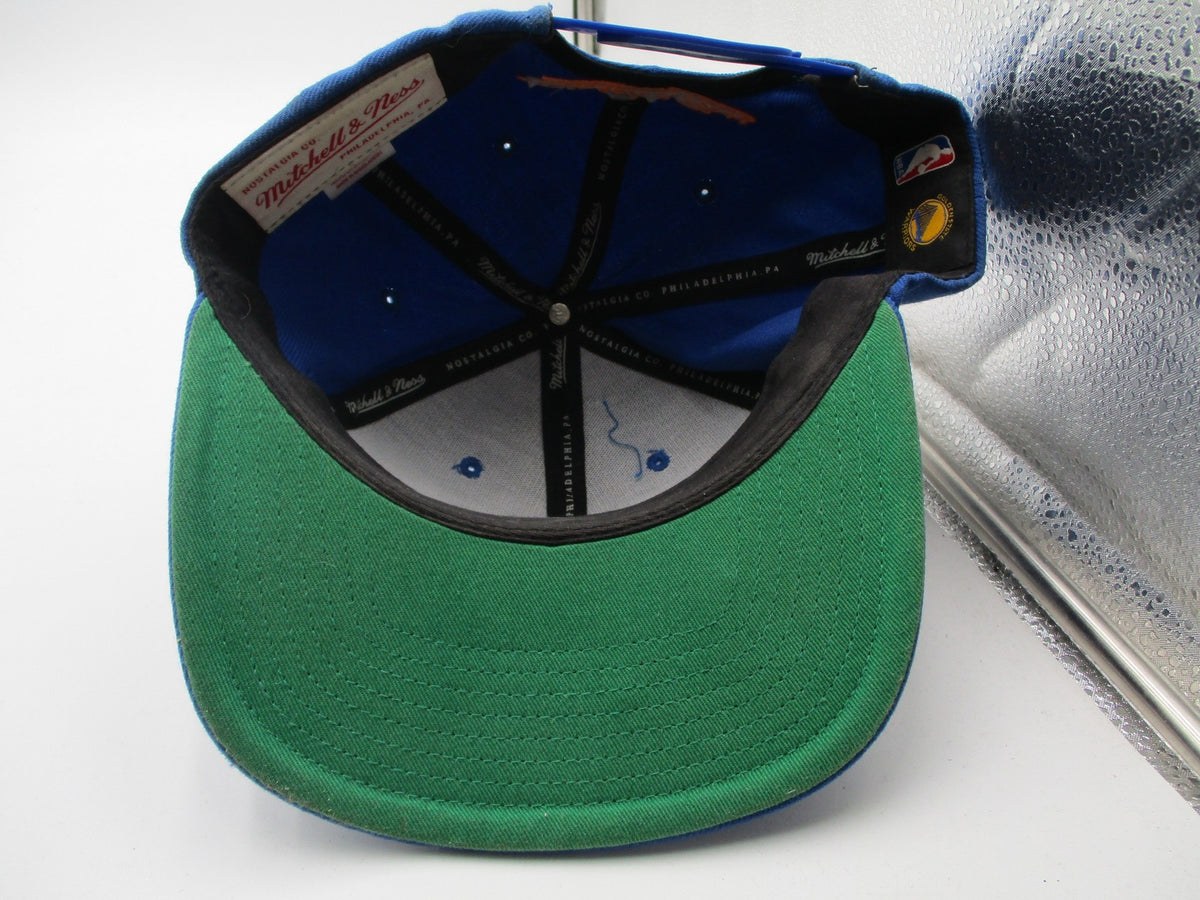 Golden State Warriors Hat Cap Snap Back One Size Blue NBA Mitchell Ness9