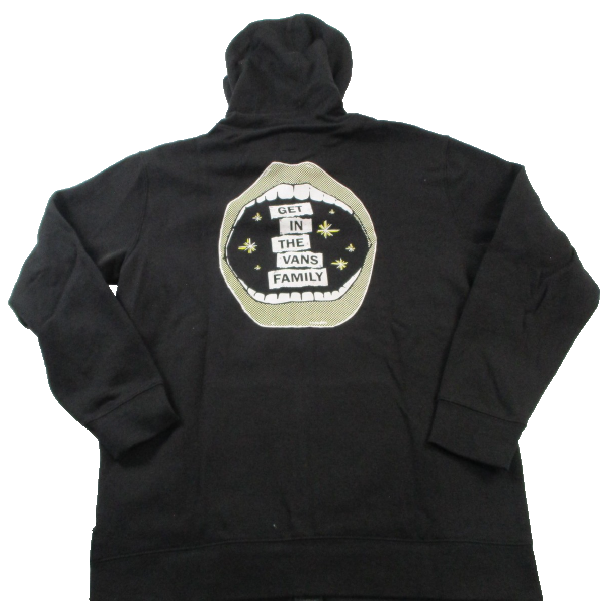 Vans Hoodie Mens XL Black Vans Family Full Zip Graphic Fleece Off The Wall 14771