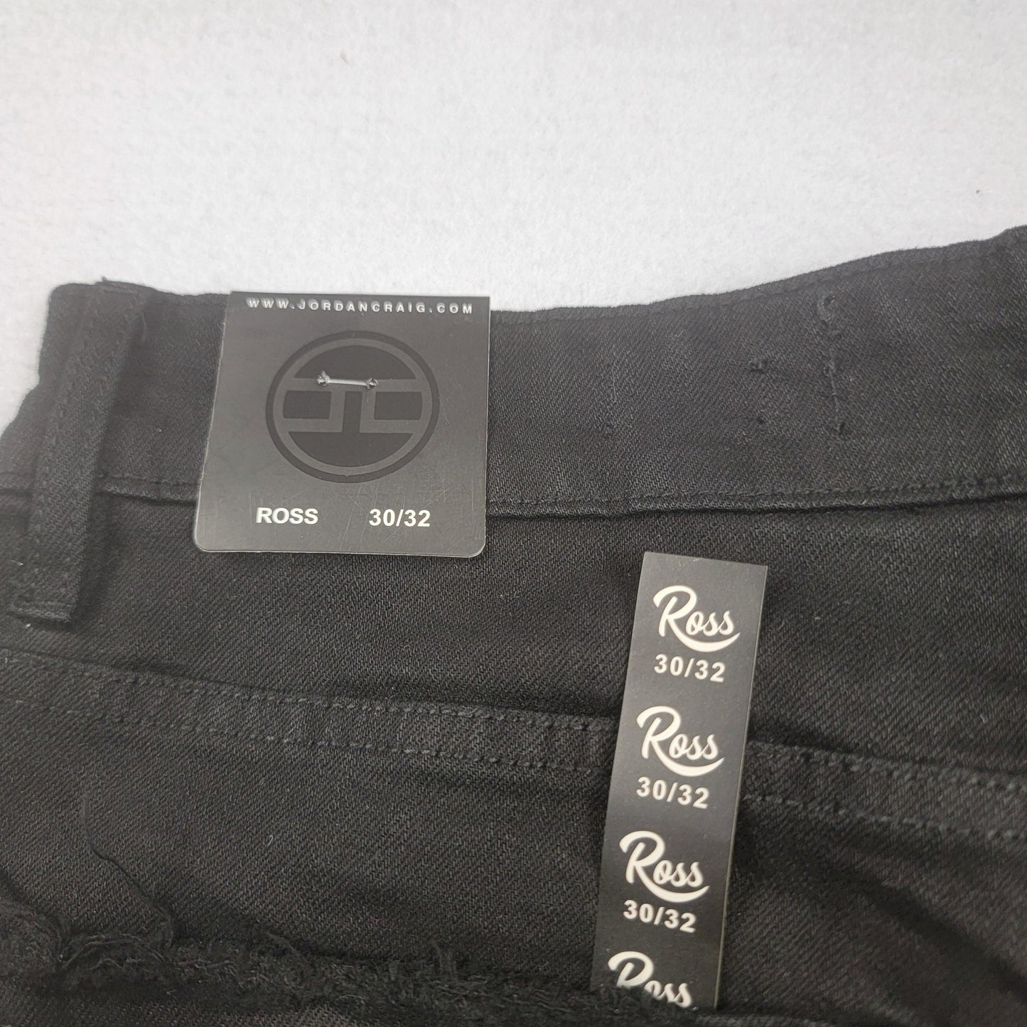 Jordan Craig Ross Jeans Womens 30x32 Black Skinny Tapered Fit Distressed
