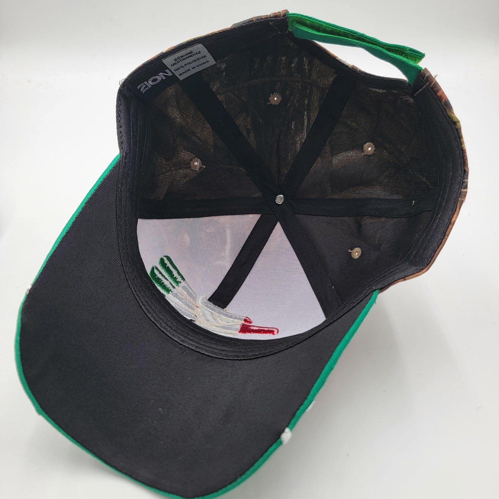 Zion Mexican Flag Hat Cap Snap Back Camouflage Camo Green Embroidered Mens6