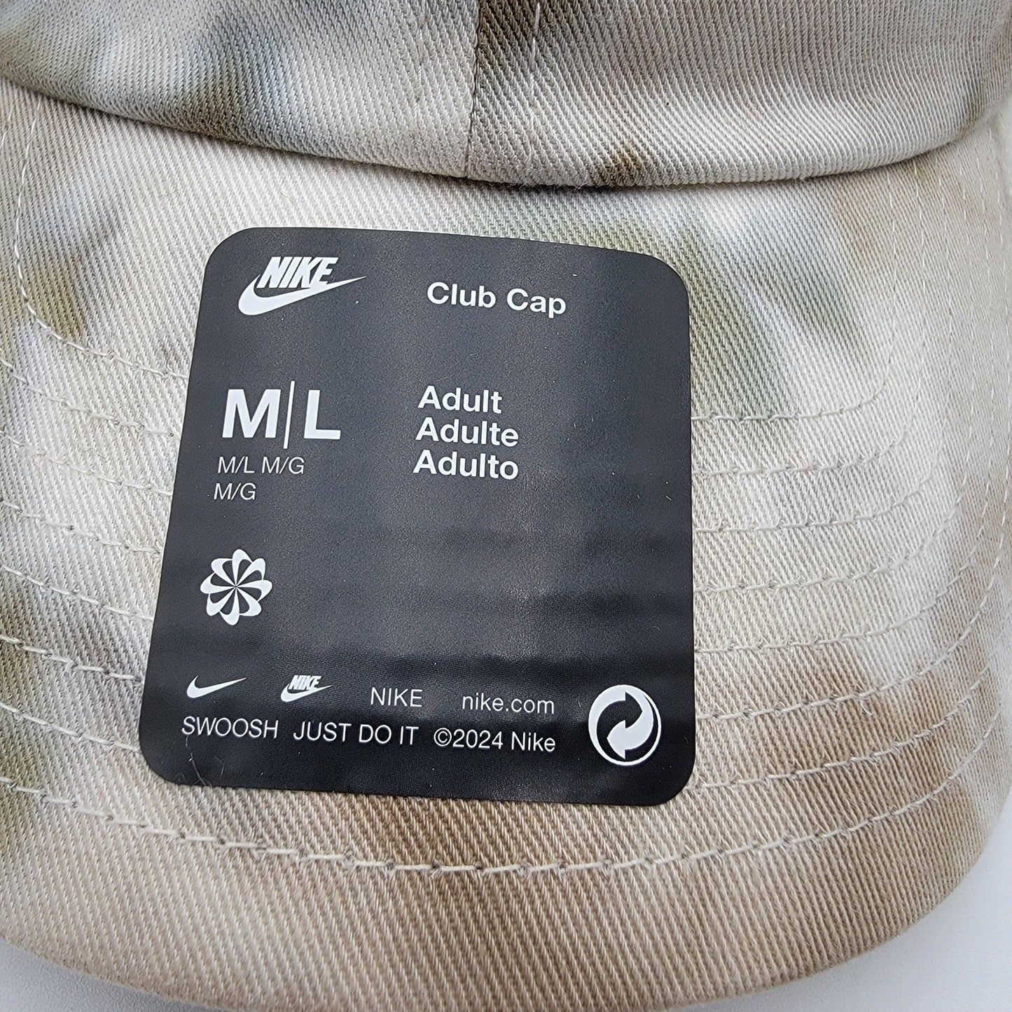 Nike Club Cap Olive White Strap Back Mens Sz L/XL FN41983254