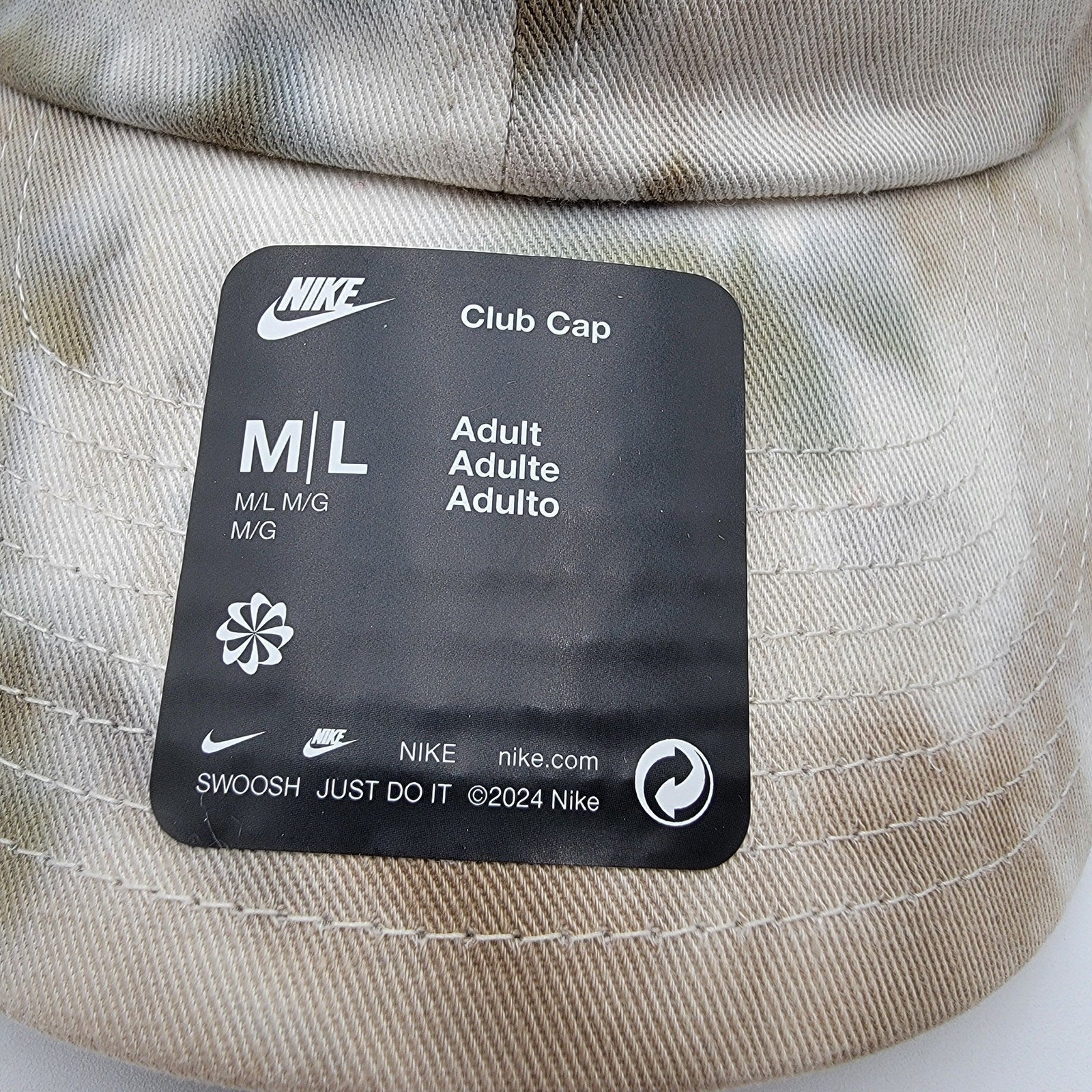 Nike Club Cap Olive White Strap Back Mens Sz L/XL FN41983254