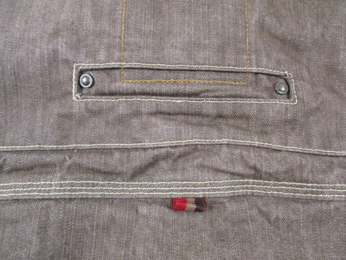 Parish Jacket Mens 4XL Brown Cotton Denim Military Workwear Snap Front Outdoor19