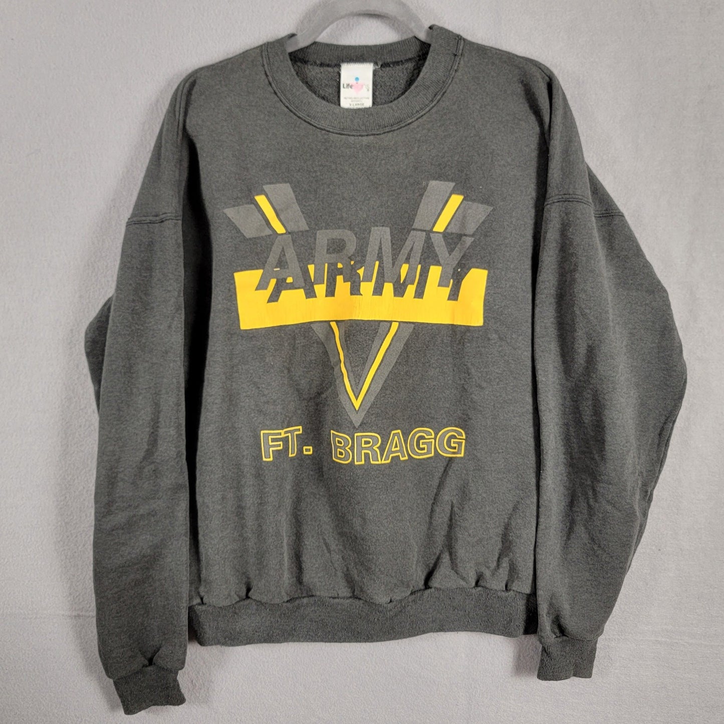 Vintage US Army Ft Bragg Long Sleeve Tee Sz XL Black