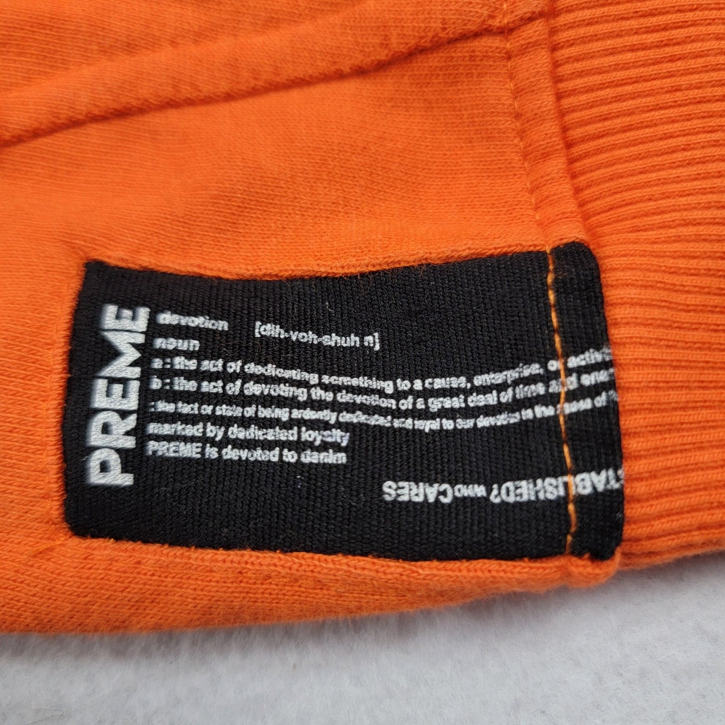 Preme Hoodie Orange Mens Large Lead The Way Butterfly Embroidered Pullover