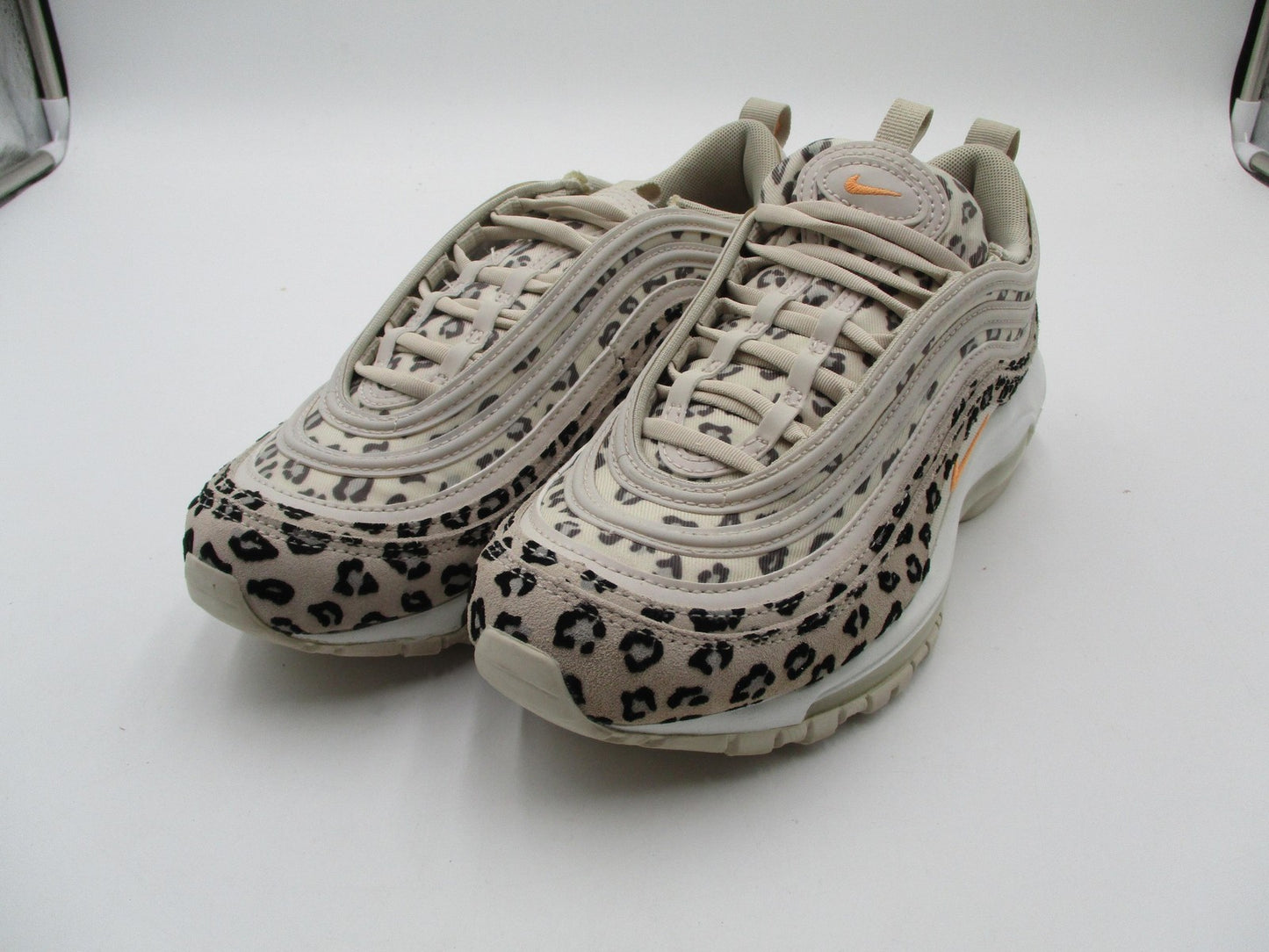Nike Air Max 97 Shoes Womens Size 6.5 Beige Leopard Print Sneakers CW5595-0010