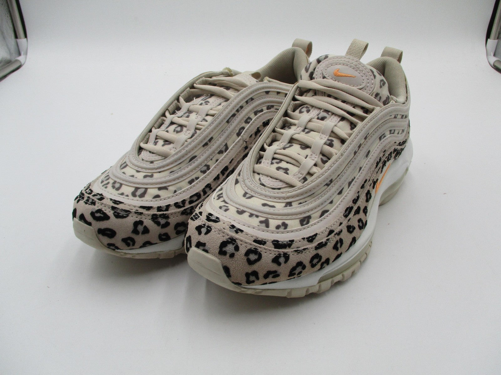 Nike Air Max 97 Shoes Womens Size 6.5 Beige Leopard Print Sneakers CW5595-0010