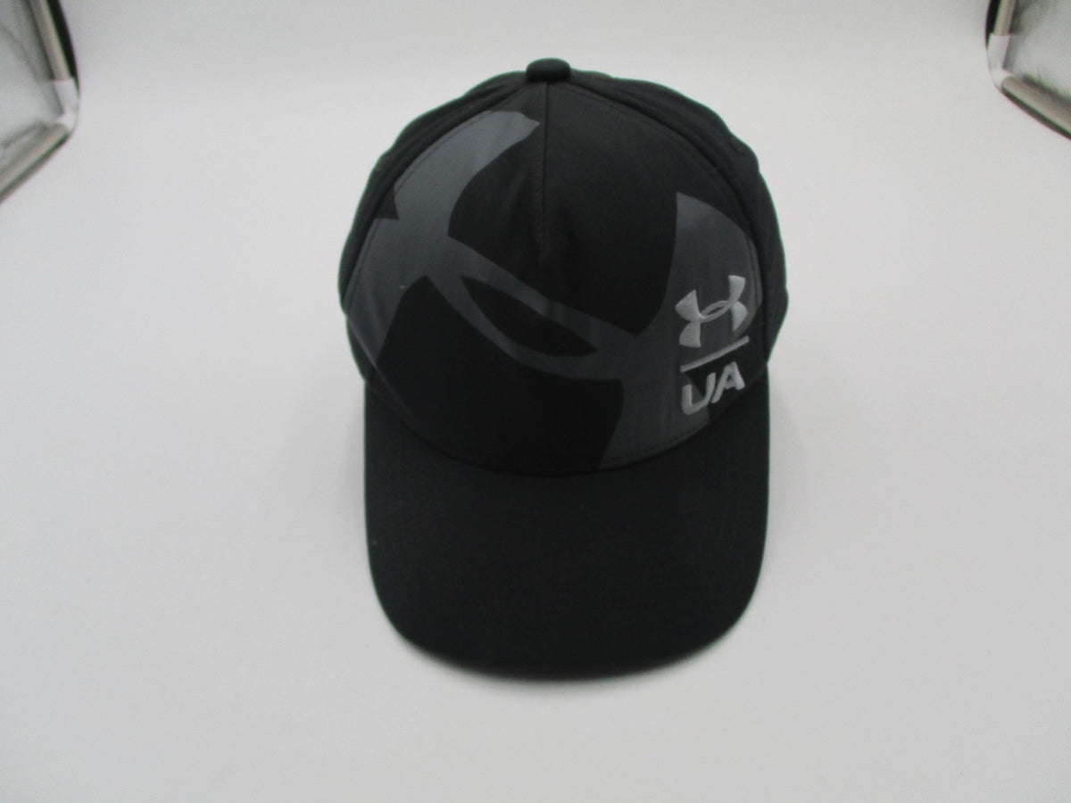 Under Armour Hat Cap Baseball Fitted Boys Medium Black UA Logo Stretch2