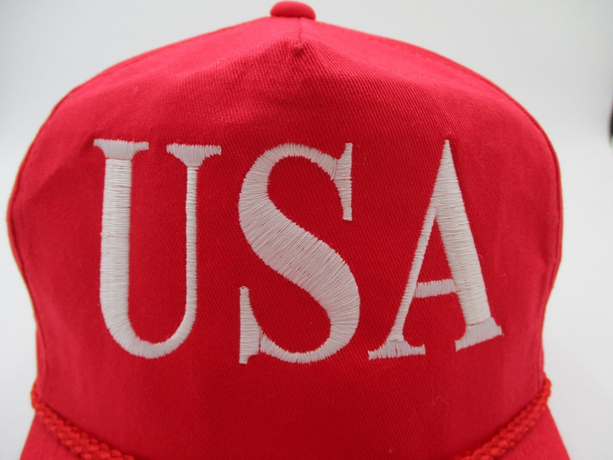 Cobra Hat Cap Snap Back Mens One Size Red USA 45 Flag Embroidered Twill Rope1