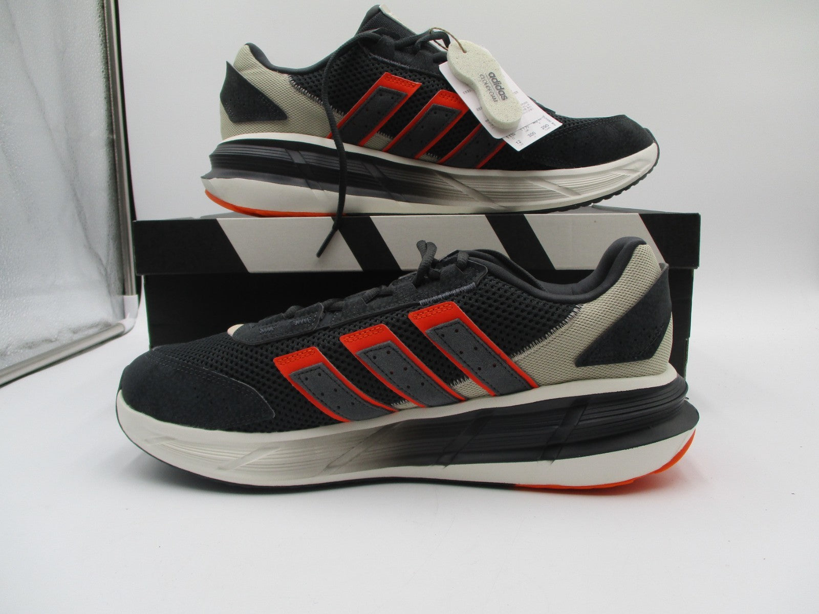 Adidas Astrastar Cloudfoam Black Gray Orange Men’s Sz 12 JQ60772