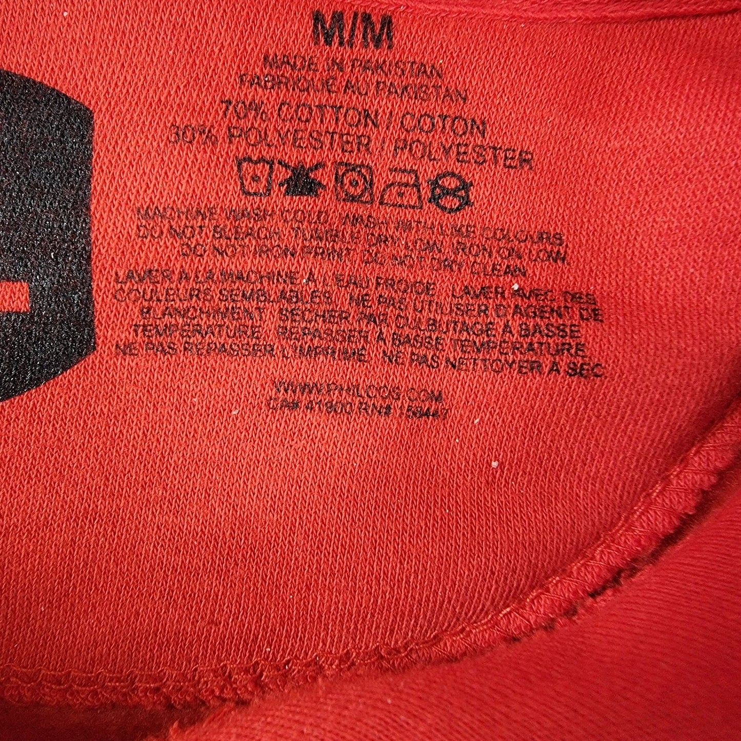 Ottawa RedBlacks Hoodie Red Sz M Canadian Football League
