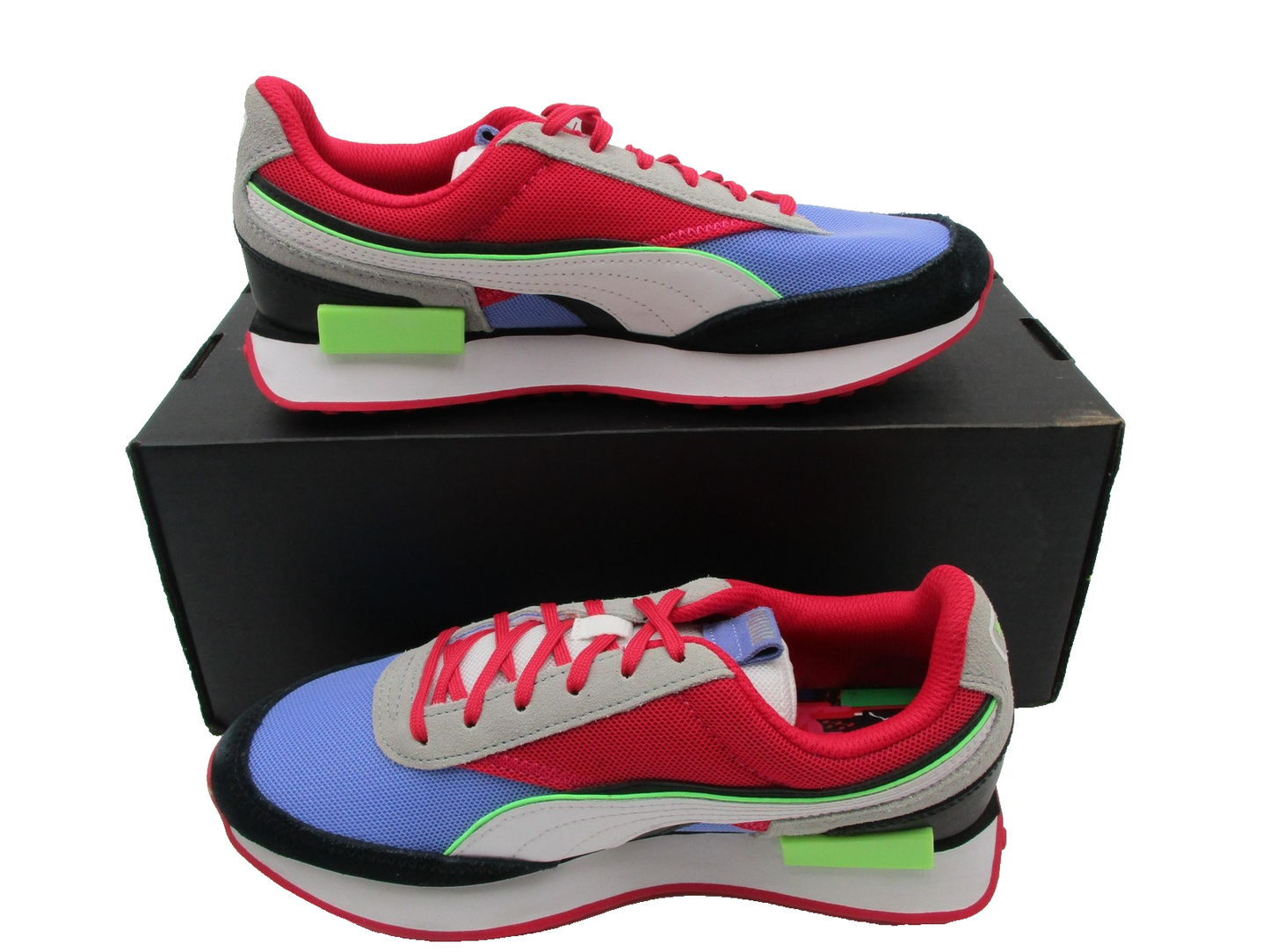 Puma Future Rider Womens Size 8 Red Blue White Gray Rider Foam 38168401 (1F3)3