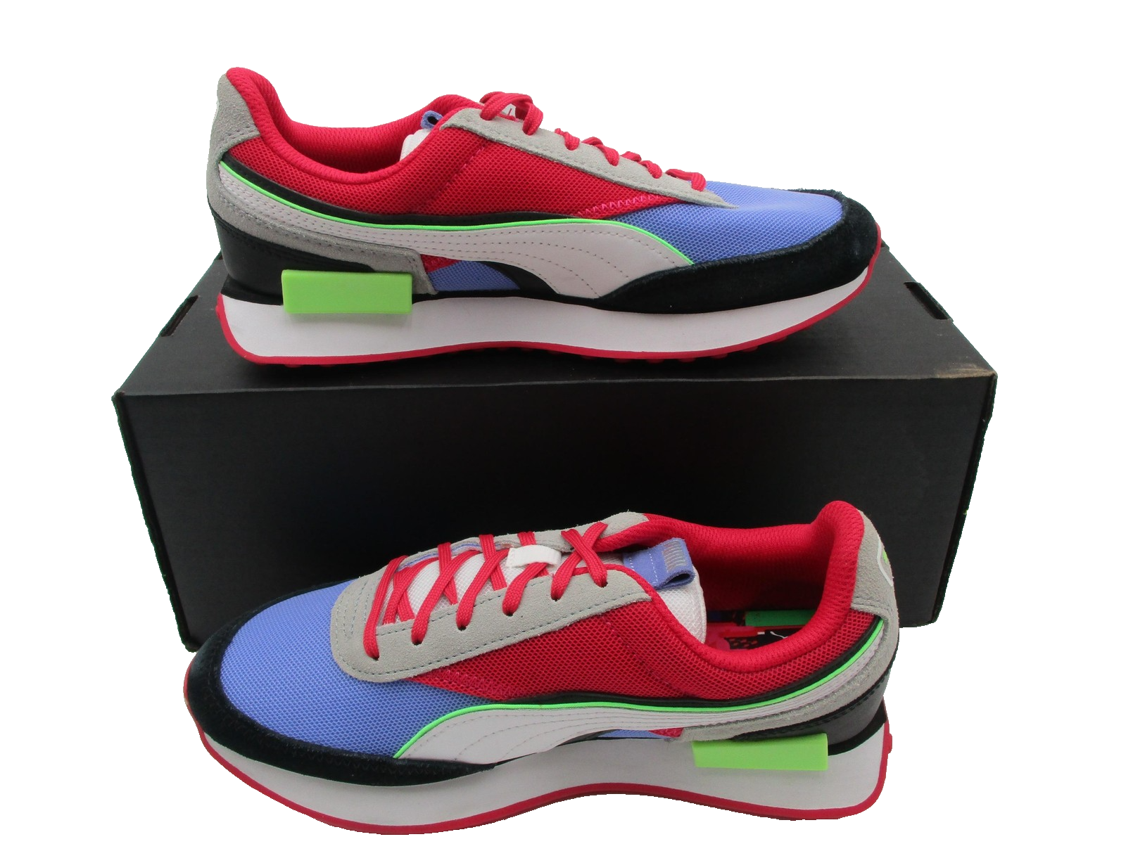 Puma Future Rider Womens Size 8 Red Blue White Gray Rider Foam 38168401 (1F3)3