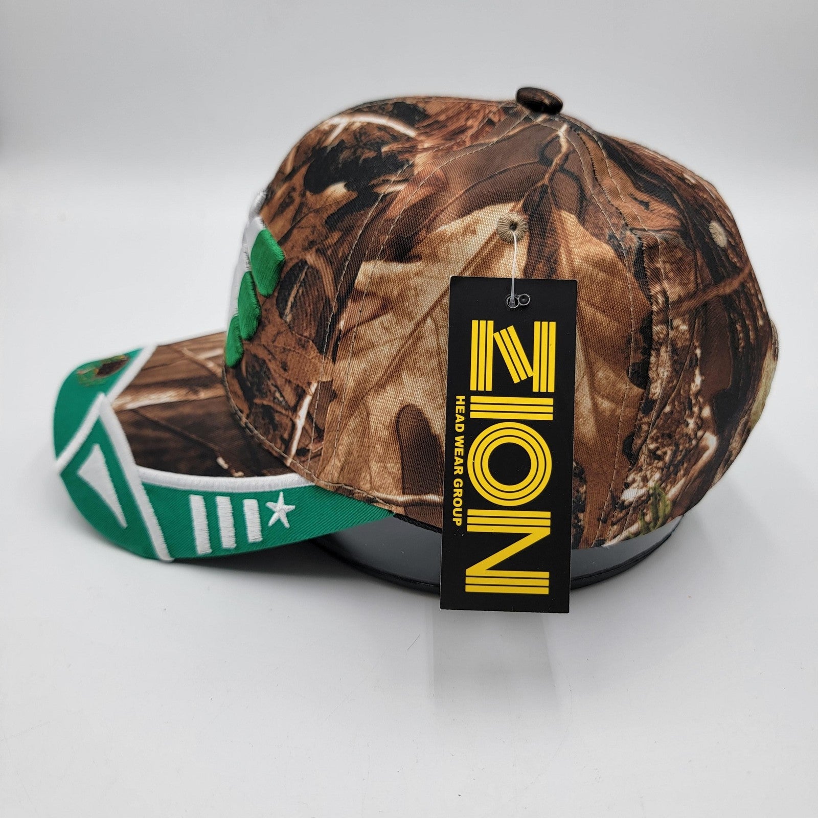 Zion Mexican Flag Hat Cap Snap Back Camouflage Camo Green Embroidered Mens1