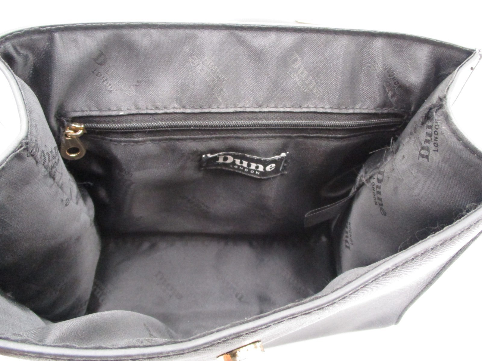 Dune London Black Floral Top Handle Satchel Purse Shoulder Bag Gold Hardware2